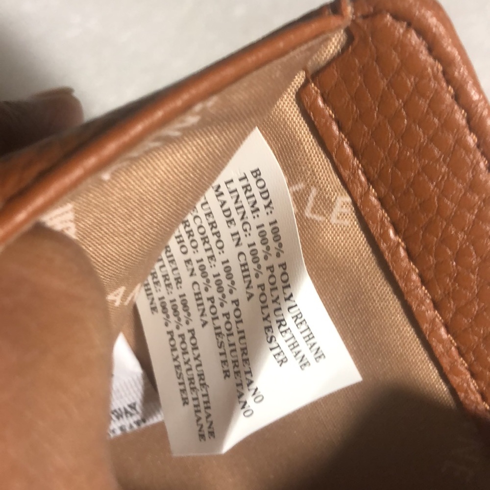 Anne Klein small fold brown wallet with golden details - Picture 10 of 13